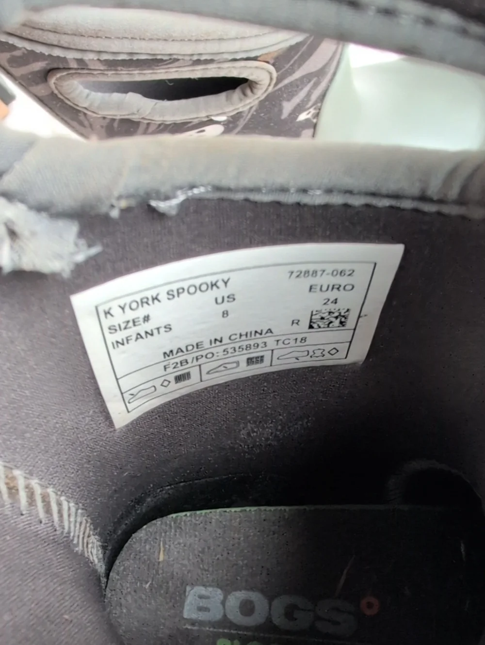 Bogs Kids York Spooky Toddler Boys Girls 8 Rain Snow Winter Boots Pull On